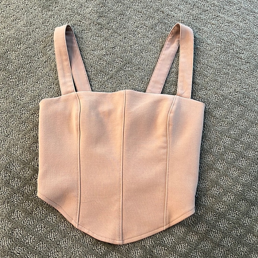 Abercrombie Cropped Corset Tank Top - Size XXS